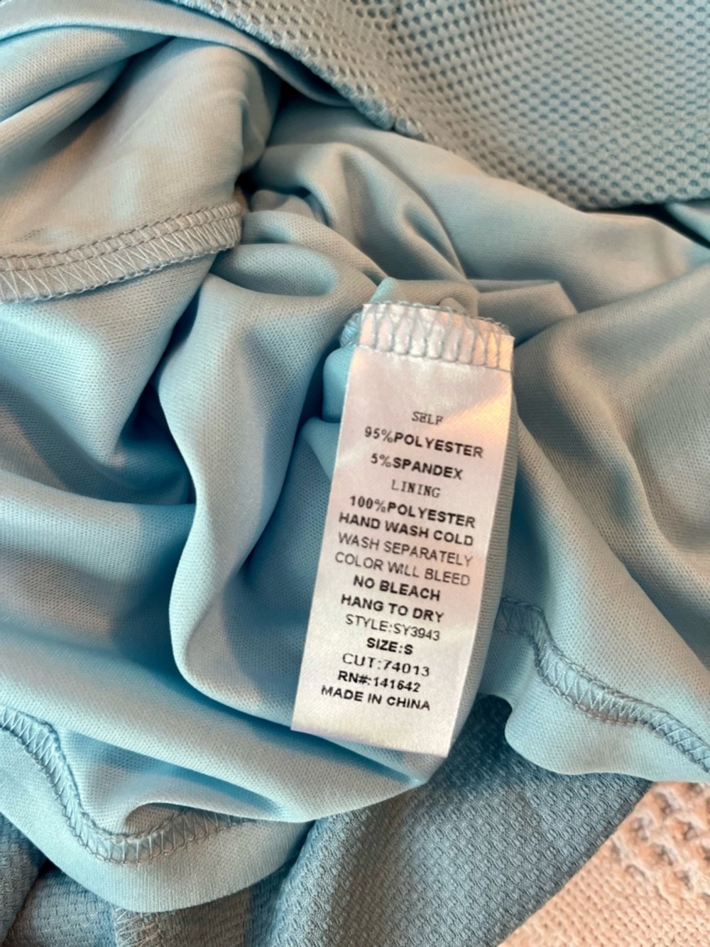 She & Sky Light Blue Spaghetti-Strap Shift Dress Tennis Country Club Summer - Picture 3 of 6